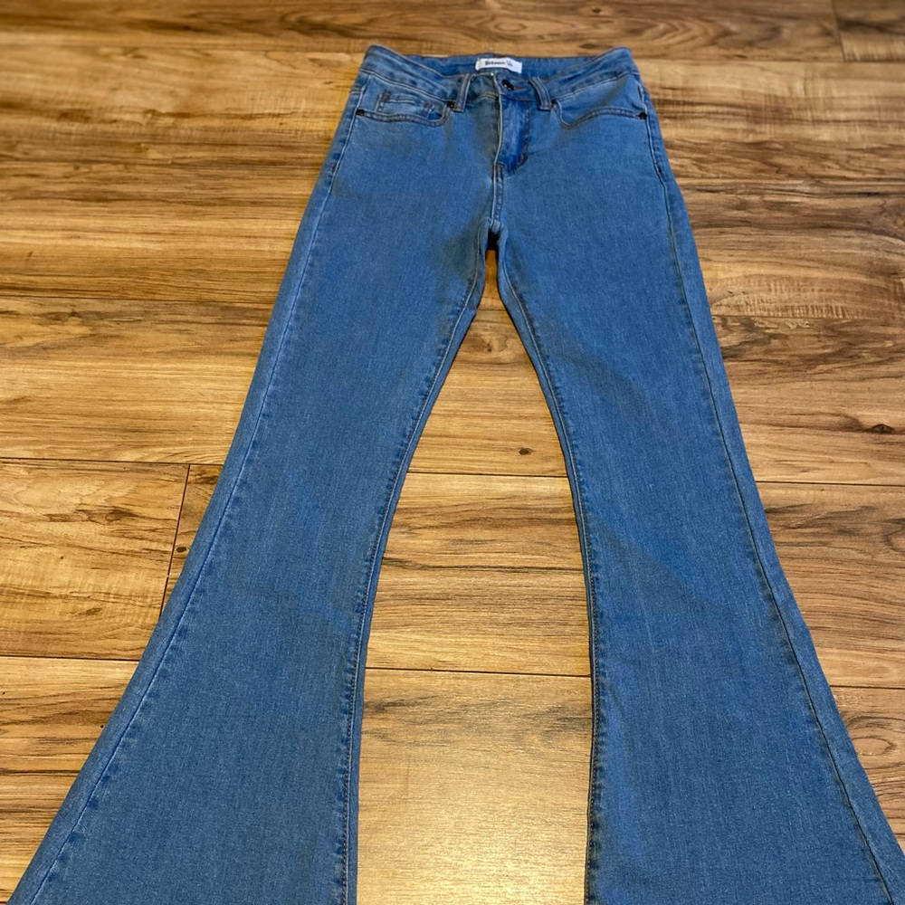 Ladies Wide Leg Flare Jeans